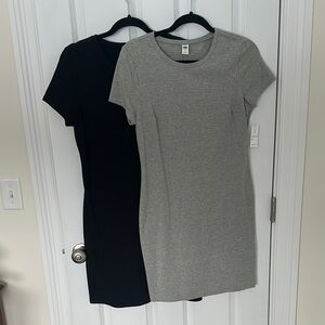 Old Navy Black and Gray Mini Dresses